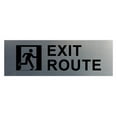 thumbnail image 1 of Basic Exit Route Sign (Brushed Silver) - Large, 1 of 4