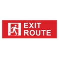 thumbnail image 1 of Basic Exit Route Sign (Ivory/Dark Brown) - Large, 1 of 4