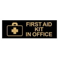 thumbnail image 1 of Basic First Aid Kit In Office Sign (Black Gold) - Medium, 1 of 5