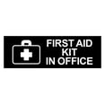 thumbnail image 1 of Basic First Aid Kit In Office Sign (Black) - Small, 1 of 5