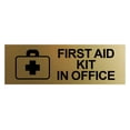 thumbnail image 1 of Basic First Aid Kit In Office Sign (Brushed Gold) - Large, 1 of 5