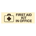 thumbnail image 1 of Basic First Aid Kit In Office Sign (Ivory/Dark Brown) - Small, 1 of 5