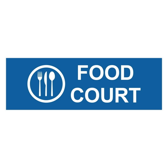 Basic Food Court Sign (Blue) - Large
