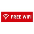 thumbnail image 1 of Basic Free Wifi Sign (Red) - Medium, 1 of 5