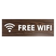 thumbnail image 1 of Basic Free Wifi Sign (Walnut) - Medium, 1 of 5