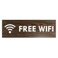 thumbnail image 1 of Basic Free Wifi Sign (Walnut) - Small, 1 of 5
