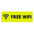 thumbnail image 1 of Basic Free Wifi Sign (Yellow / Black) - Large, 1 of 5