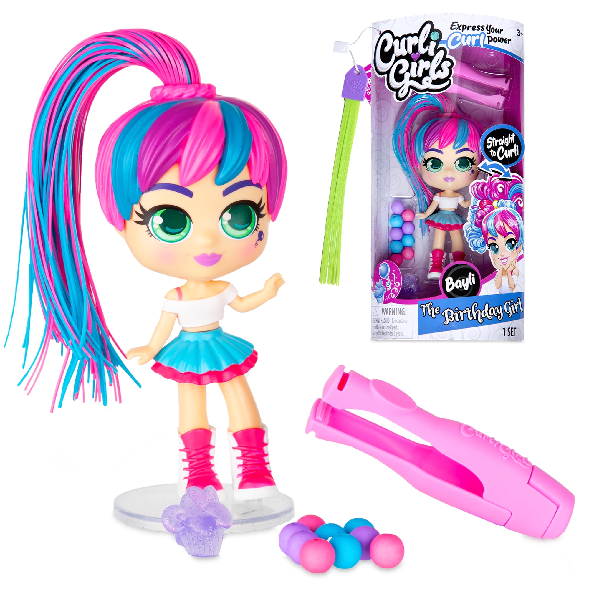 Basic Fun! CurliGirls Bayli The Birthday Girl Fashion Doll Basic Fun! CurliGirls Bayli The Birthday Girl Fashion Doll