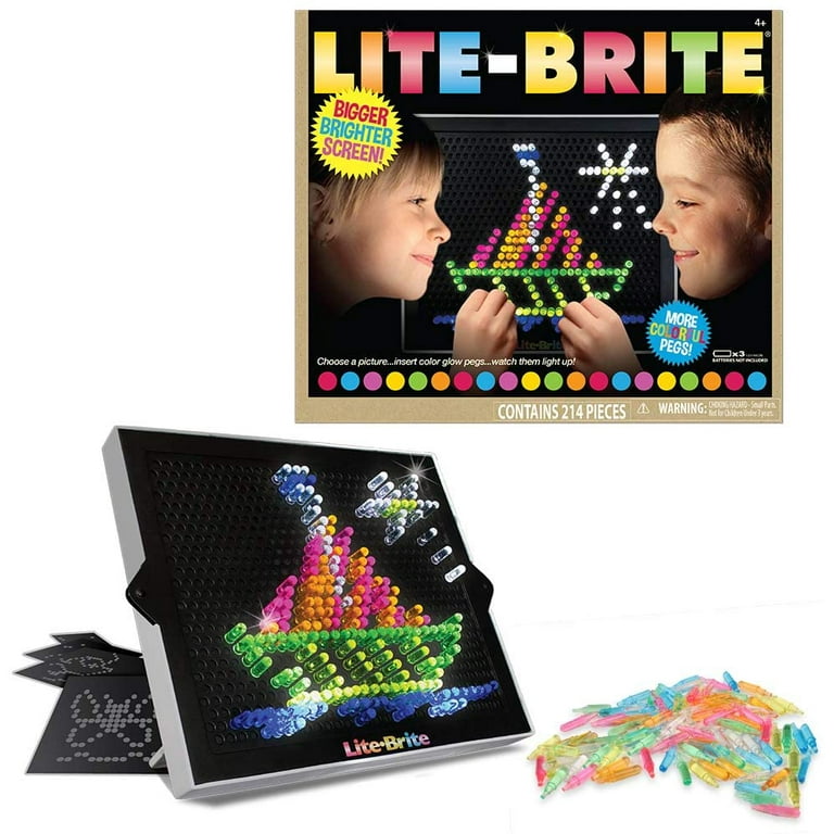 Lite-Brite Ultimate Value Retro Toy, 240 Pegs, 12 Seasonal Templates,  Pouch, Gift for Girls and Boys, Ages 4, 5,6,7,8,9,10  Exclusive,  Light up Creative Activity Toy, Educational Stem Learning - Yahoo Shopping