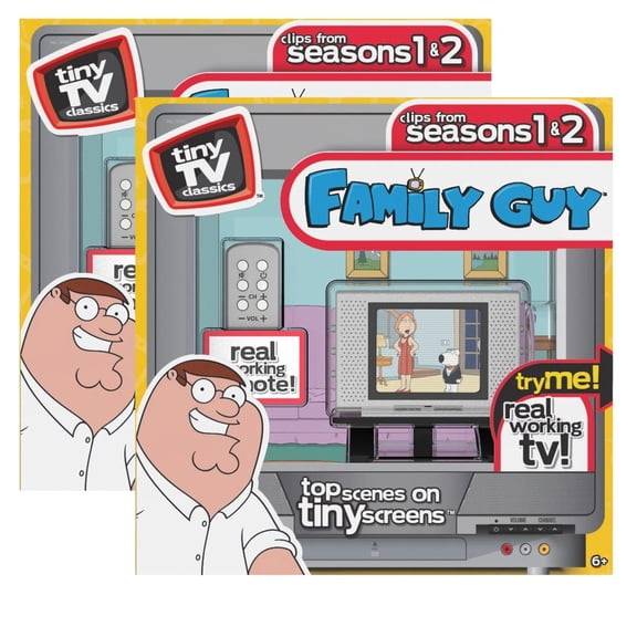 Basic Fun!, Real Working TV with Remote Electronic Learning Systems, Family Guy Edition ( 2 Pack )