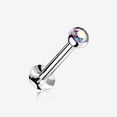 thumbnail image 1 of Basic Gem Ball Top Threadless Push-In Steel Labret, 1 of 4