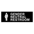 thumbnail image 1 of Basic Gender Neutral Restroom Sign (Black) - Large, 1 of 4