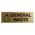 thumbnail image 1 of Basic General Waste Sign (Brushed Gold) - Small, 1 of 5