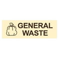 thumbnail image 1 of Basic General Waste Sign (Ivory/Dark Brown) - Large, 1 of 5