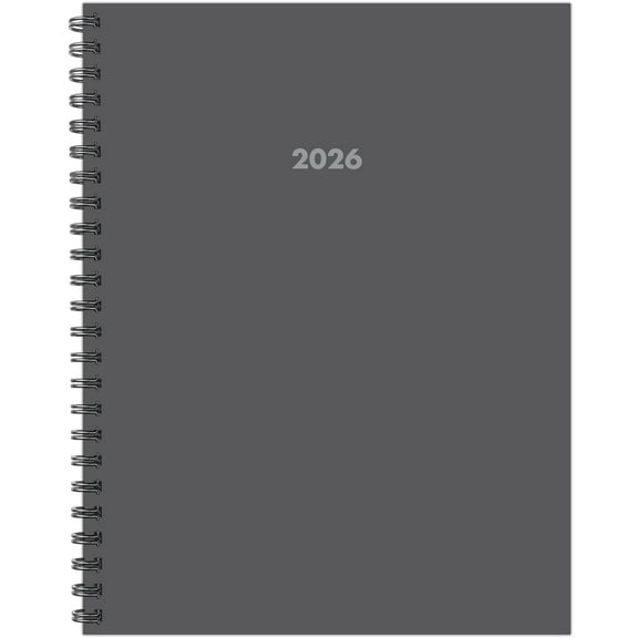 Basic Gray 2026 8.5" x 11" Weekly Monthly Softcover Planner