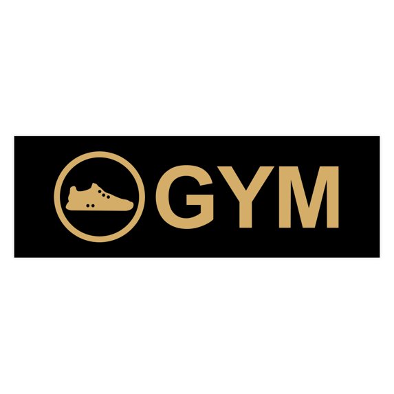 Basic Gym Sign (Black Gold) - Large