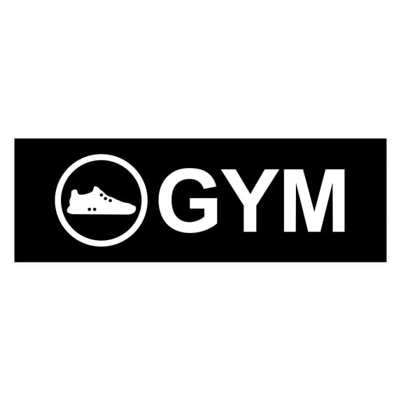 Basic Gym Sign (Black) - Medium