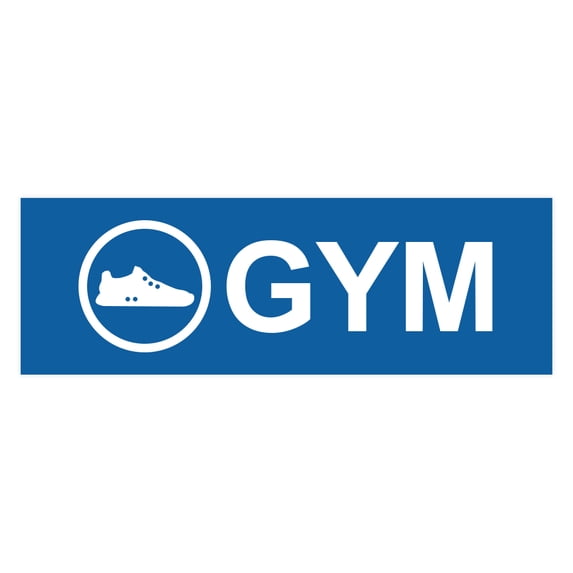 Basic Gym Sign (Blue) - Large