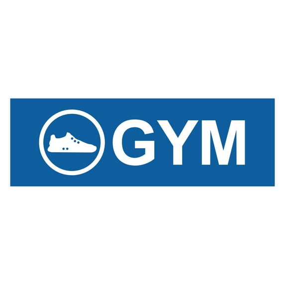 Basic Gym Sign (Blue) - Medium