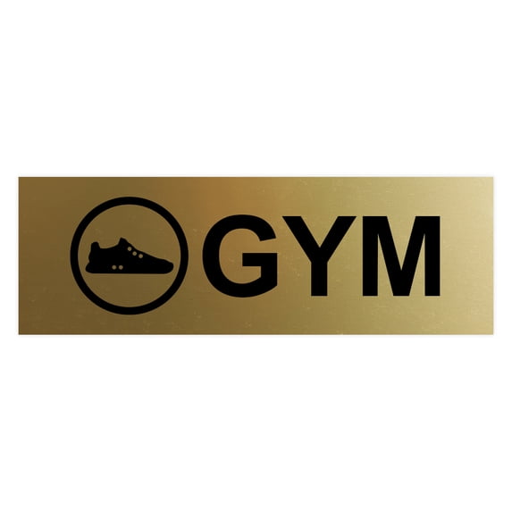 Basic Gym Sign (Brushed Gold) - Medium