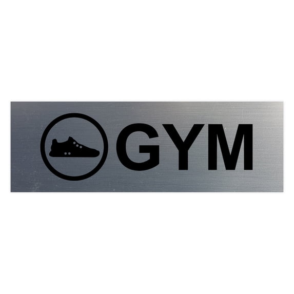 Basic Gym Sign (Brushed Silver) - Small