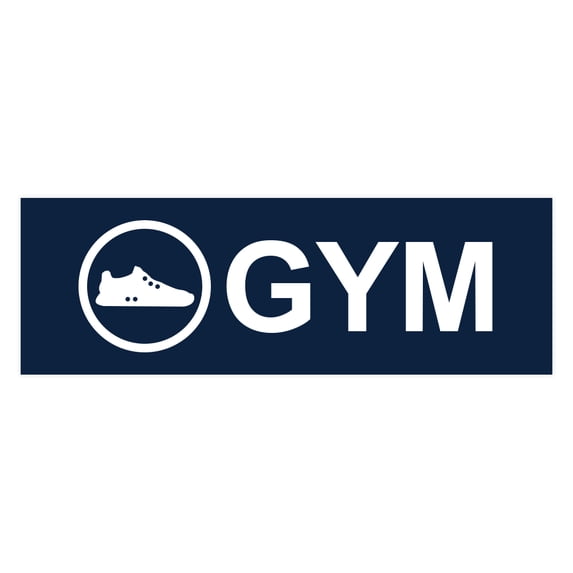 Basic Gym Sign (Navy Blue / White) - Medium