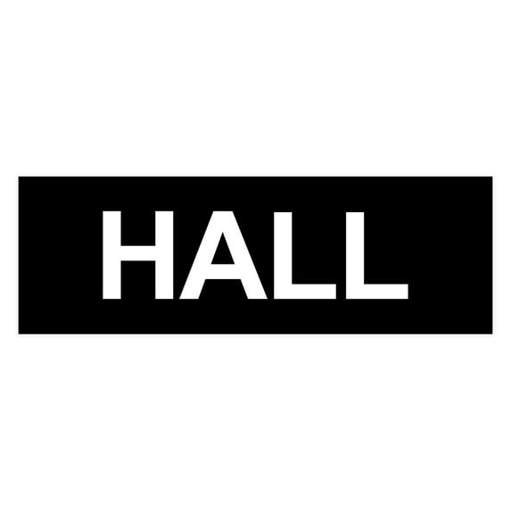 Basic Hall Sign (Black) - Large