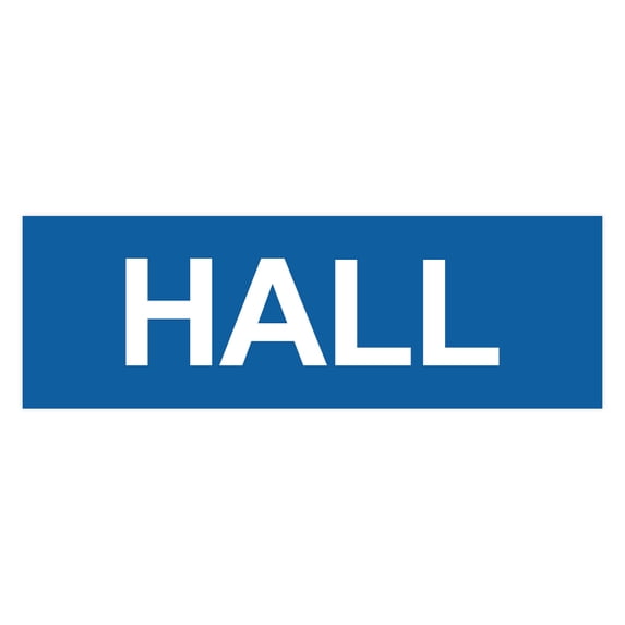 Basic Hall Sign (Blue) - Medium
