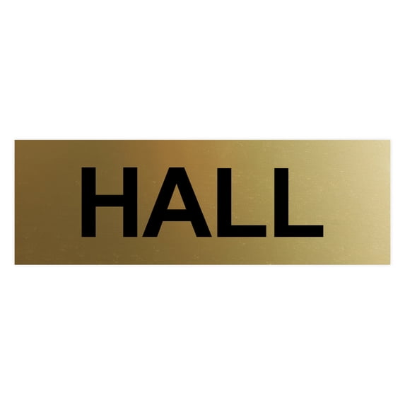 Basic Hall Sign (Brushed Gold) - Medium