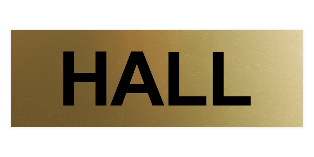 Basic Hall Sign (Brushed Gold) - Small - Walmart.com