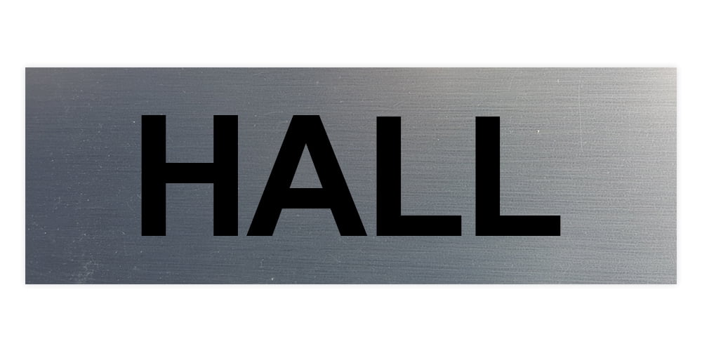 Main Program Hall Sign Basic Hall Sign (Brushed Silver) - Large - Walmart.com