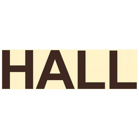Basic Hall Sign (Ivory/Dark Brown) - Small