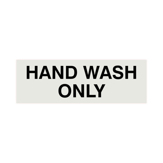 Basic Hand Wash Only Sign (Lt Gray) - Medium