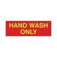 thumbnail image 1 of Basic Hand Wash Only Sign (Red/Yellow) - Small, 1 of 5