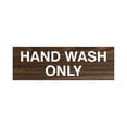 thumbnail image 1 of Basic Hand Wash Only Sign (Walnut) - Large, 1 of 5