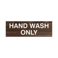thumbnail image 1 of Basic Hand Wash Only Sign (Walnut) - Small, 1 of 5