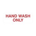 thumbnail image 1 of Basic Hand Wash Only Sign (White/Red) - Large, 1 of 5