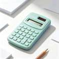 thumbnail image 1 of Basic Handheld Pocket Calculator, 8 Digit LCD Display 4 Function Calculator, Compact Mini Size for Home School Office Scenarios (Pink), 1 of 6