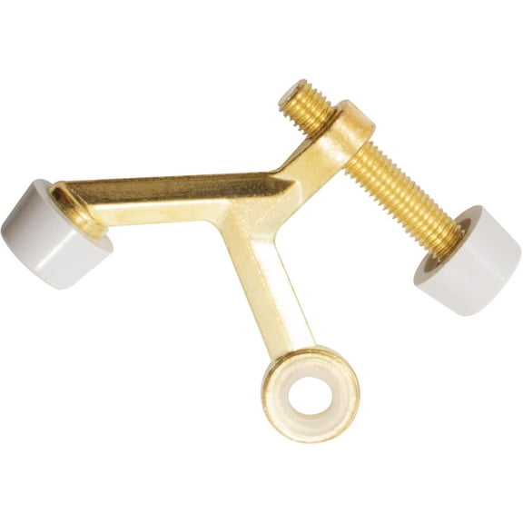 Basic Hinge Pin Door Stop with Colored Tips, Polished Brass by Stone Harbor Hardware