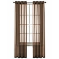 thumbnail image 1 of Basic Home Custom Sheer Voile Grommet Top Window Curtains - Brown, 1 of 1