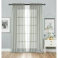 thumbnail image 1 of Basic Home Rod Pocket Sheer Voile Window Curtains - Gray, 84 in. Long, 1 of 2