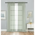 thumbnail image 1 of Basic Home Rod Pocket Sheer Voile Window Curtains - Silver, 95 in. Long, 1 of 2
