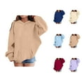 thumbnail image 1 of Basic Hoodies for Kids Boys Girls Long Sleeve Cute Plain Hooded Sweatshirt with Pockets Pullover Tops, 1 of 5