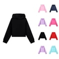 thumbnail image 1 of Basic Hoodies for Kids Long Sleeve Fall Winter Casual Plain Hooded Sweatshirt for Boys Girls Pullover Tops, 1 of 1