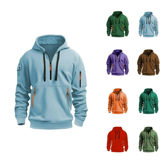 Basic Hoodies for Men 2025 Long Sleeve Essentials Hooded Sweatshirt with Pocket Pullover Hoodie Mens Hoodies