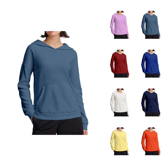 Basic Hoodies for Women 2025 Fall Winter Long Sleeve Plain Loose Hooded Sweatshirt with Pockets Pullover Tops