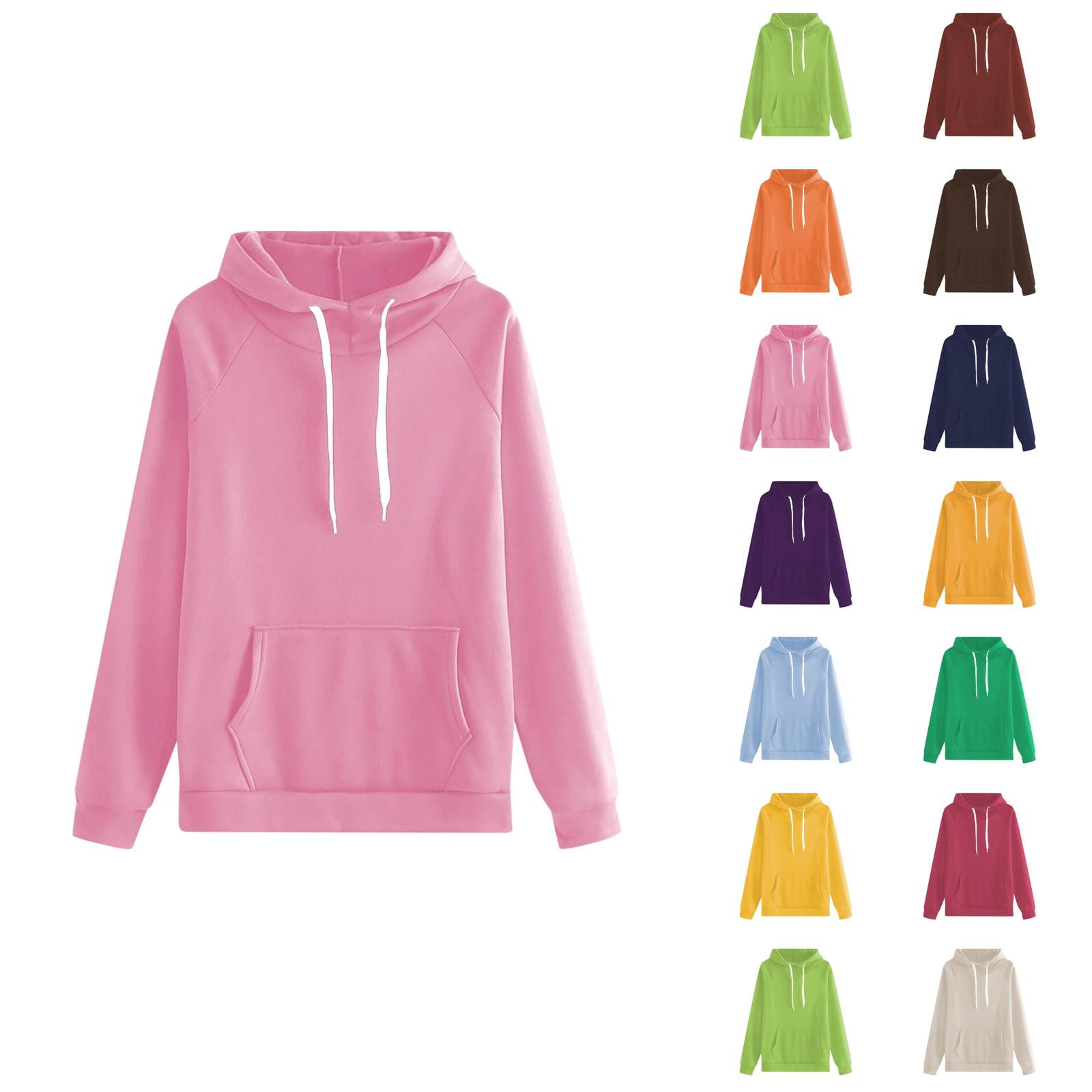 Basic Hoodies for Women 2025 Long Sleeve Casual Comfortable Plain