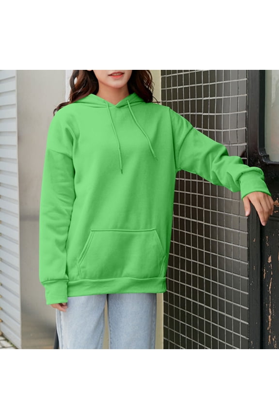 Basic Hoodies for Womens Fall Winter Ultra Soft Textured Relaxed Fit Sweatshirt Light Lounge Fleece Sweater Drawstring Adjustable Hooded Blouse