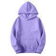 thumbnail image 1 of Basic Hoodies for Womens Oversized Fleece Sweatshirts Long Sleeve Sweaters Pullover Top Fall Outfit, 1 of 6