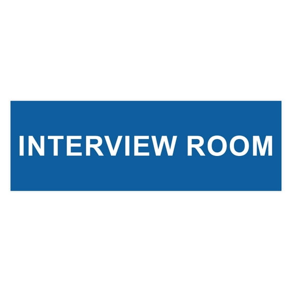Basic Interview Room Sign (Blue) - Small